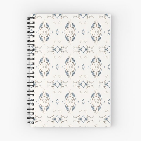 Item preview, Vintage Blue Jay Seamless Kaleidoscope Damask Pattern Art designed and sold by FawnFeatherCo.