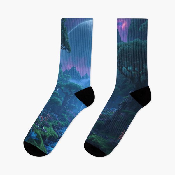 Item preview, Moonfall Bioluminescent Sanctuary Alien Landscape designed and sold by Luminous Wilds.