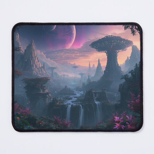 Item preview, Infinite Neon Forest Alien Planet Landscape designed and sold by Luminous Wilds.