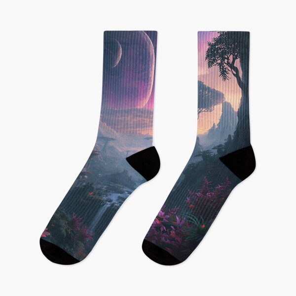Item preview, Infinite Neon Forest Alien Planet Landscape designed and sold by Luminous Wilds.
