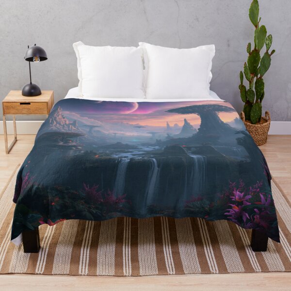Item preview, Infinite Neon Forest Alien Planet Landscape designed and sold by Luminous Wilds.