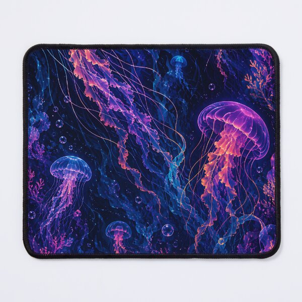 Item preview, Luminescent Jellyfish Kingdom Deep Sea Coral Pattern designed and sold by Jaideep Walia.