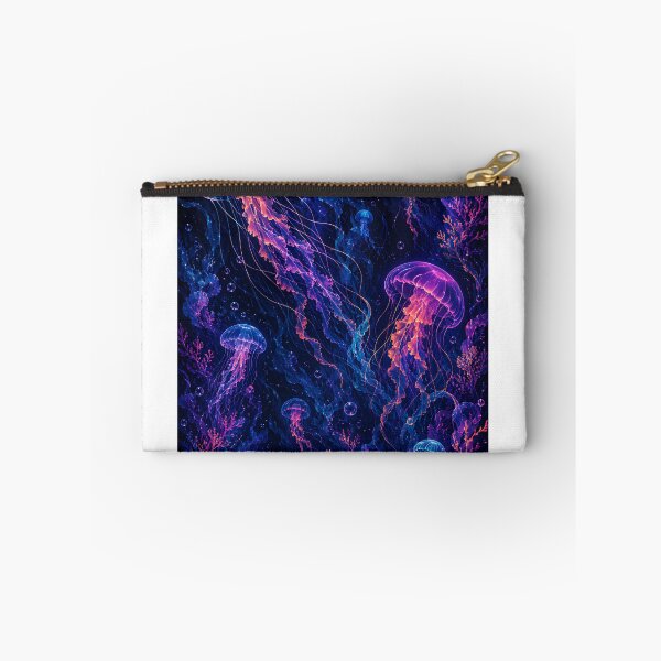 Item preview, Luminescent Jellyfish Kingdom Deep Sea Coral Pattern  designed and sold by Jaideep Walia.