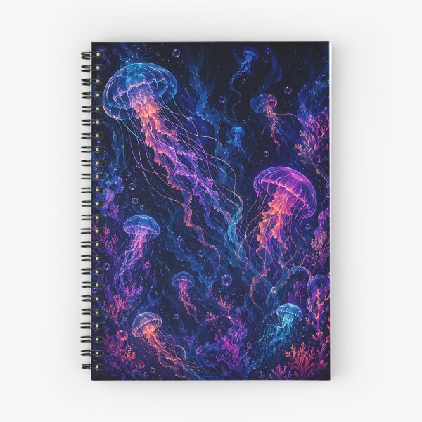Item preview, Luminescent Jellyfish Kingdom Deep Sea Coral Pattern  designed and sold by Jaideep Walia.