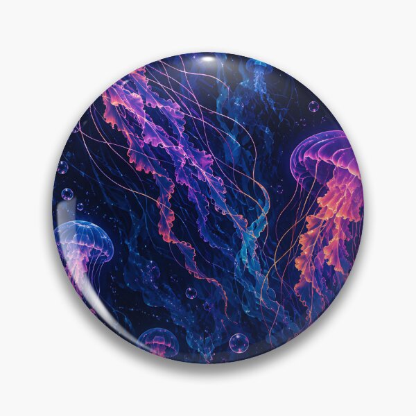 Item preview, Luminescent Jellyfish Kingdom Deep Sea Coral Pattern  designed and sold by Jaideep Walia.