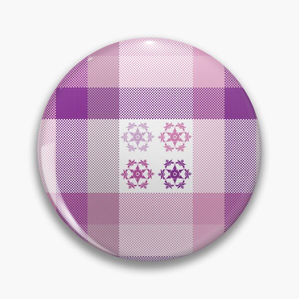 Item preview, Elegant floral pattern on purple plaid designed and sold by PowerAntShop.