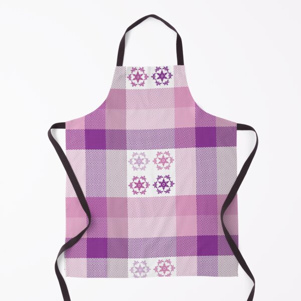 Item preview, Elegant floral pattern on purple plaid designed and sold by PowerAntShop.