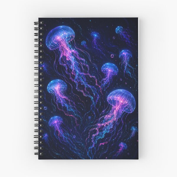 Item preview, Bioluminescent Electric Jellyfish Deep Ocean Pattern  designed and sold by Jaideep Walia.