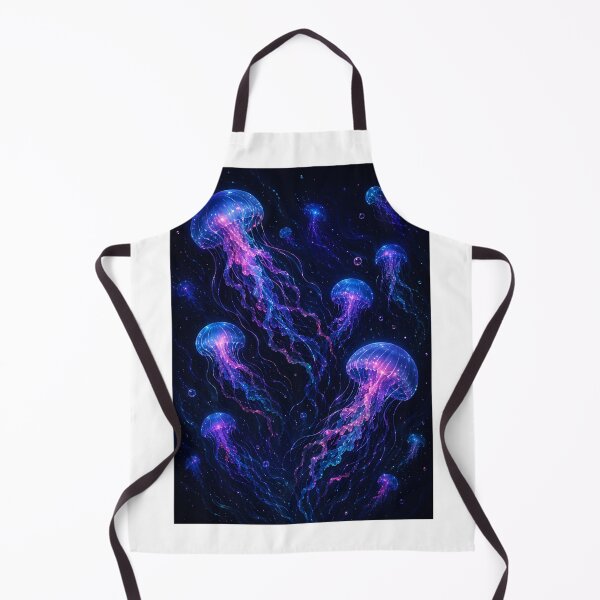 Item preview, Bioluminescent Electric Jellyfish Deep Ocean Pattern  designed and sold by Jaideep Walia.