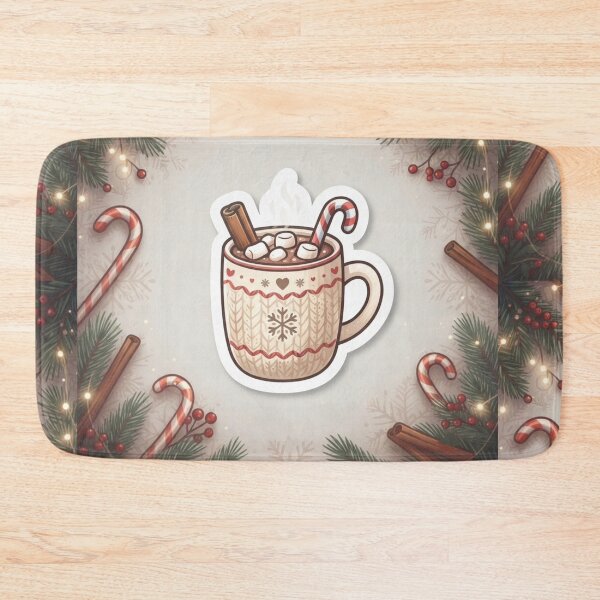 Item preview, Cozy Hot Chocolate with Candy Cane designed and sold by Purpleclomb.