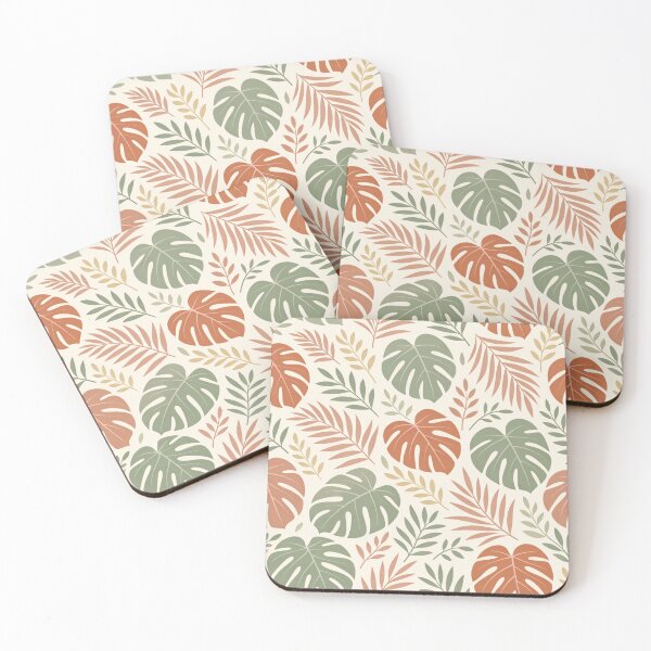 Item preview, Minimalist Pastel Tropical Leaves Botanical Seamless Pattern designed and sold by DesignEpic22.