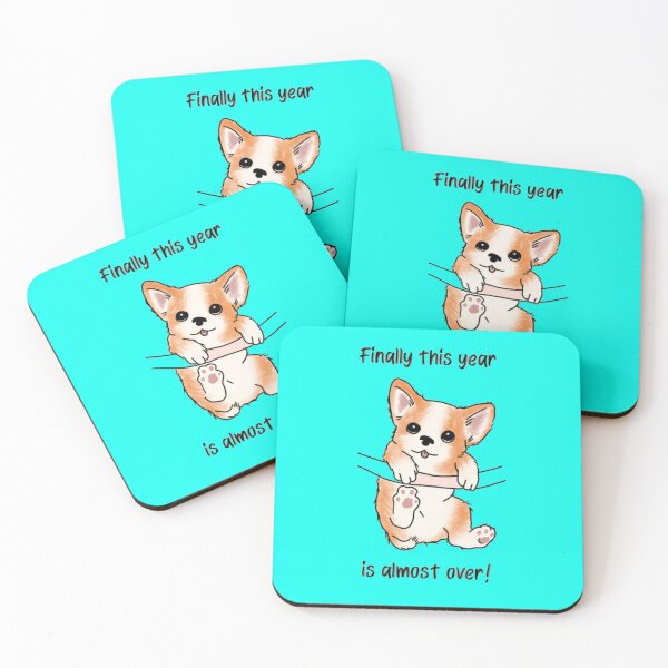 Item preview, Finally This Year Is Almost Over - Cute Funny Dog Hang In There Meme designed and sold by GenZFashion000.
