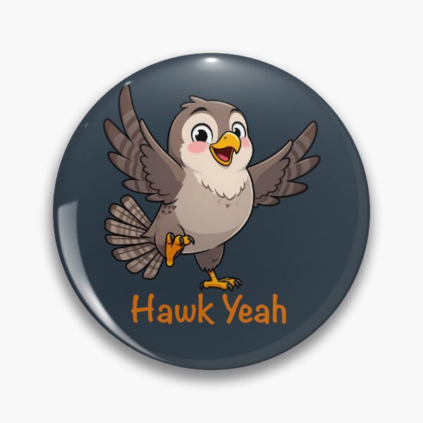 Item preview, Hawk Yeah, Dancing Cartoon Style Hawk designed and sold by WrenAndWhimsy.
