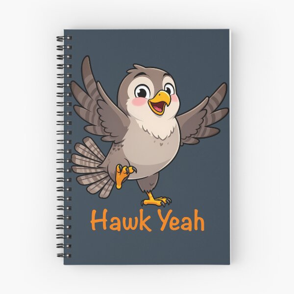 Item preview, Hawk Yeah, Dancing Cartoon Style Hawk designed and sold by WrenAndWhimsy.