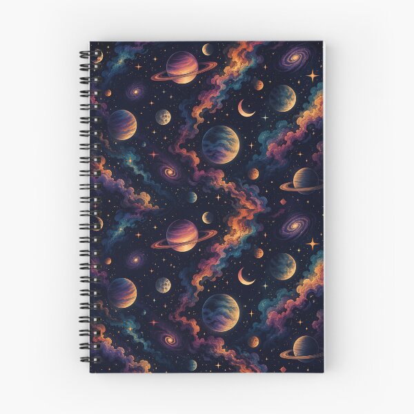 Item preview, Retro Cosmic Nebula & Planets Seamless Pattern   designed and sold by Jaideep Walia.
