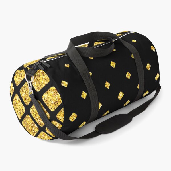 Item preview, Art Deco (Faux) Glitter-Gold Diamond-Shapes on Black Pattern designed and sold by DEC02.