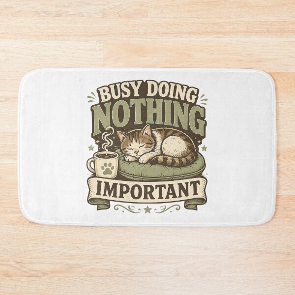 Item preview, Busy Doing Nothing Important Funny Cat Design | Cozy Cat Lover Gift | Busy Collection designed and sold by SoulThread Studio.