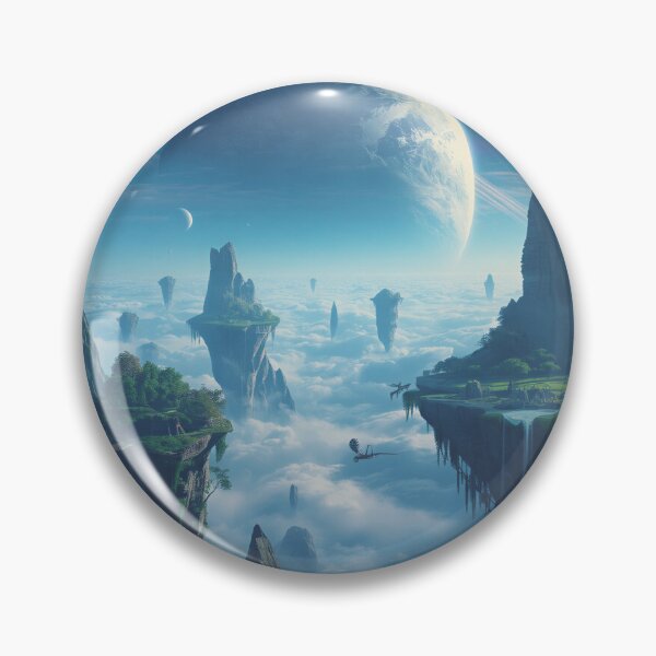 Item preview, Celestial Floating Islands Alien Fantasy Landscape designed and sold by Luminous Wilds.