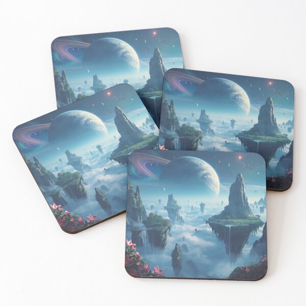 Item preview, Celestial Floating Islands Alien Fantasy Landscape designed and sold by Luminous Wilds.