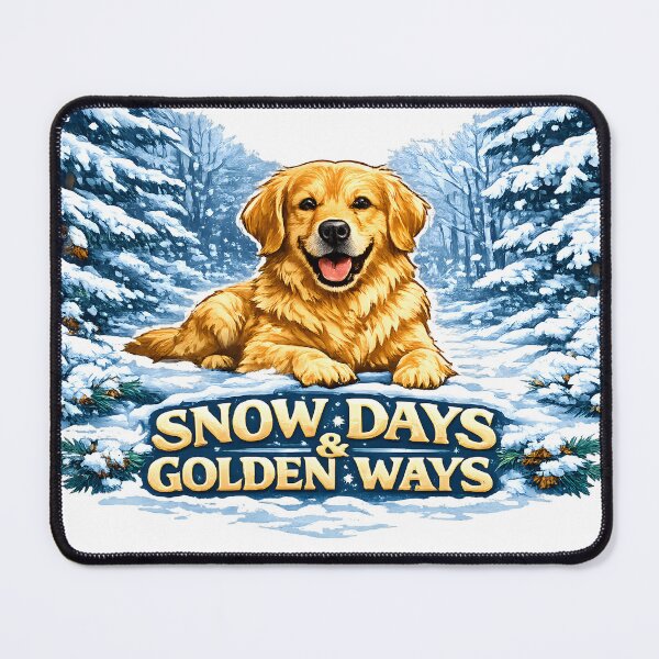 Item preview, Snow Days & Golden Ways – Winter Golden Retriever Design, Cute Snowy Pine Forest Dog Shirt designed and sold by Sahil Randhawa.