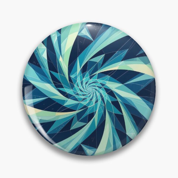 Item preview, Teal Crystal Spiral Pattern designed and sold by Harmonic_Layers.