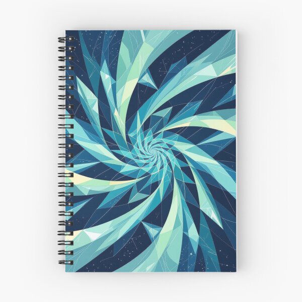 Item preview, Teal Crystal Spiral Pattern designed and sold by Harmonic_Layers.