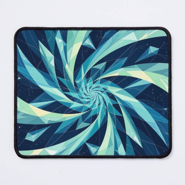 Item preview, Teal Crystal Spiral Pattern designed and sold by Harmonic_Layers.