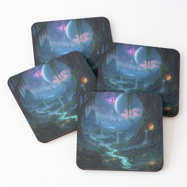 Item preview, Ancient Tree Civilization Alien Forest Landscape designed and sold by Luminous Wilds.