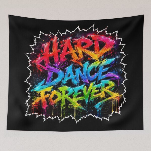 Item preview, Hard Dance Forever – Neon Graffiti Statement designed and sold by RH Design Lab.