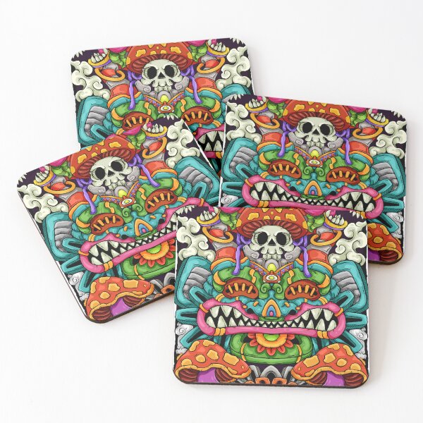 Item preview, Mushroom Monster Doodle Art designed and sold by koyung500Store.