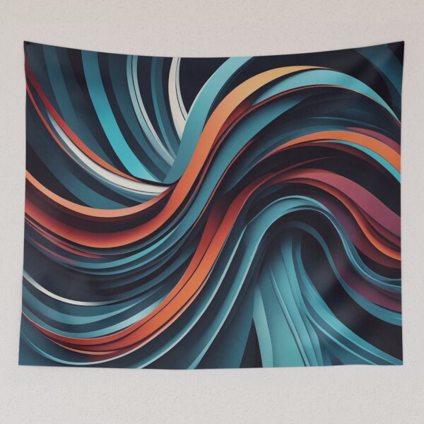Item preview, Teal Coral Flowing Layers designed and sold by Harmonic_Layers.