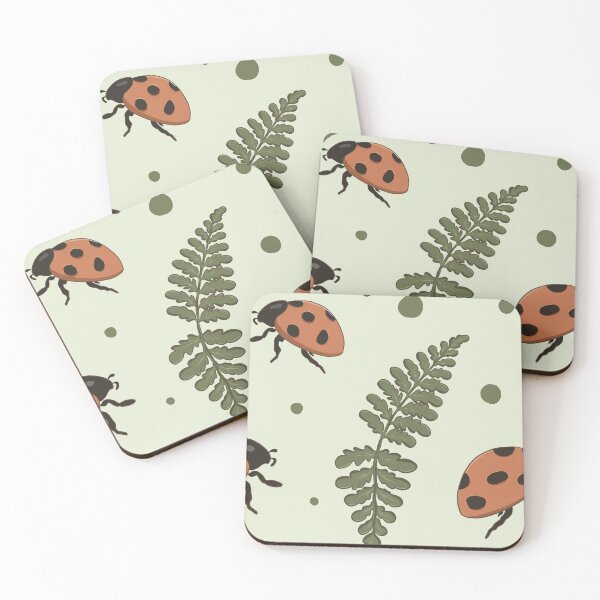Item preview, Ladybug & Fern Botanical Seamless Pattern designed and sold by Zymetryart.
