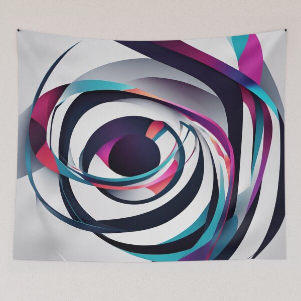 Item preview, Teal Magenta Orbit Lines designed and sold by Harmonic_Layers.