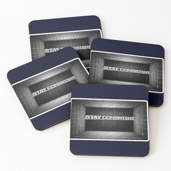 Item preview, Stay Consistent Futuristic Cyber Grid Motivational Sticker designed and sold by zenithdecalco.