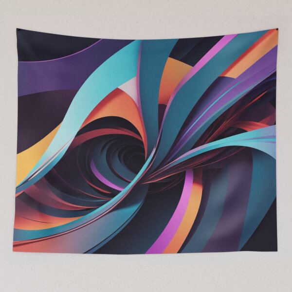 Item preview, Teal Coral Ribbon Spiral designed and sold by Harmonic_Layers.