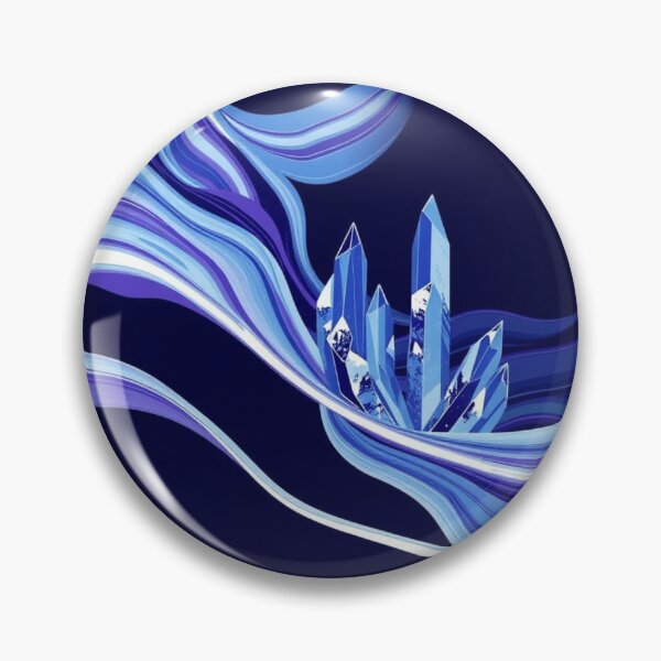 Item preview, Blue Crystal Flow Lines designed and sold by Harmonic_Layers.