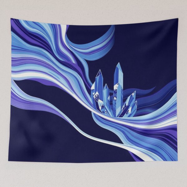 Item preview, Blue Crystal Flow Lines designed and sold by Harmonic_Layers.