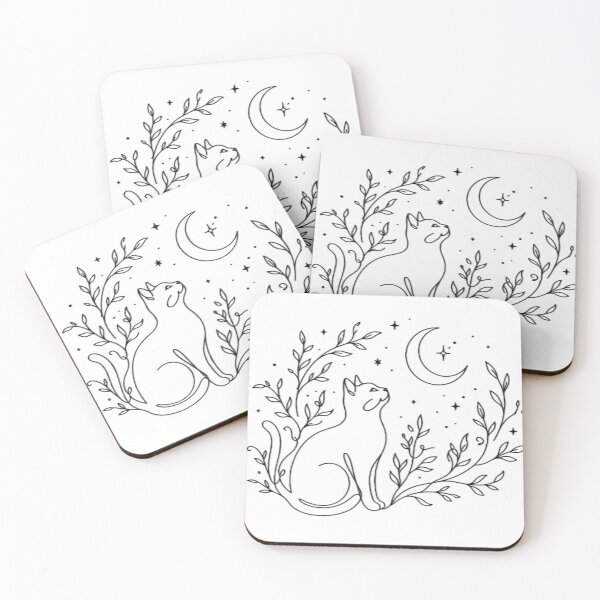Item preview, Cat looking at the moon  designed and sold by Nitta Studio.