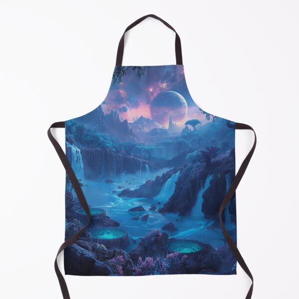 Item preview, Sapphire Waterfall Alien Fantasy Planet Landscape designed and sold by Luminous Wilds.