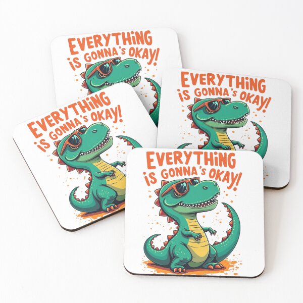 Item preview, Positive Dinosaur Motivational Quote designed and sold by RajDeals.