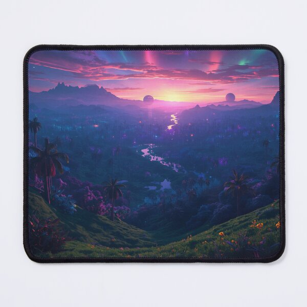 Item preview, Cosmic Twilight Jungle Alien Landscape designed and sold by Luminous Wilds.