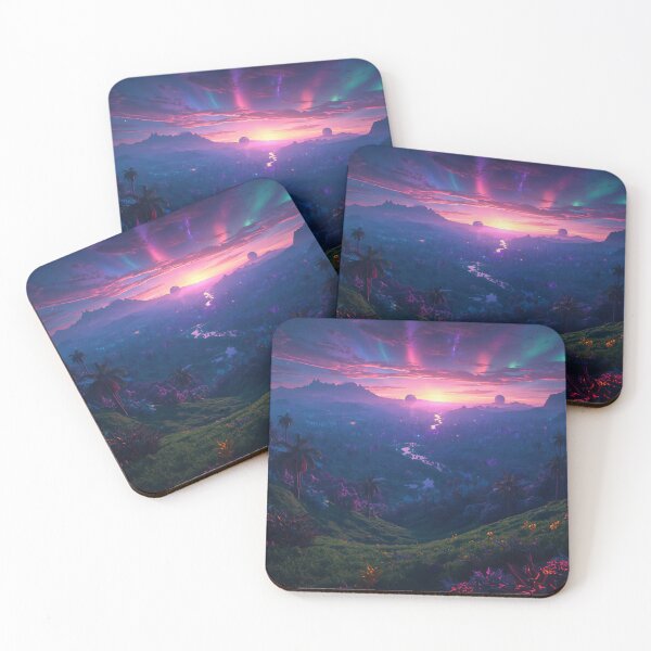 Item preview, Cosmic Twilight Jungle Alien Landscape designed and sold by Luminous Wilds.