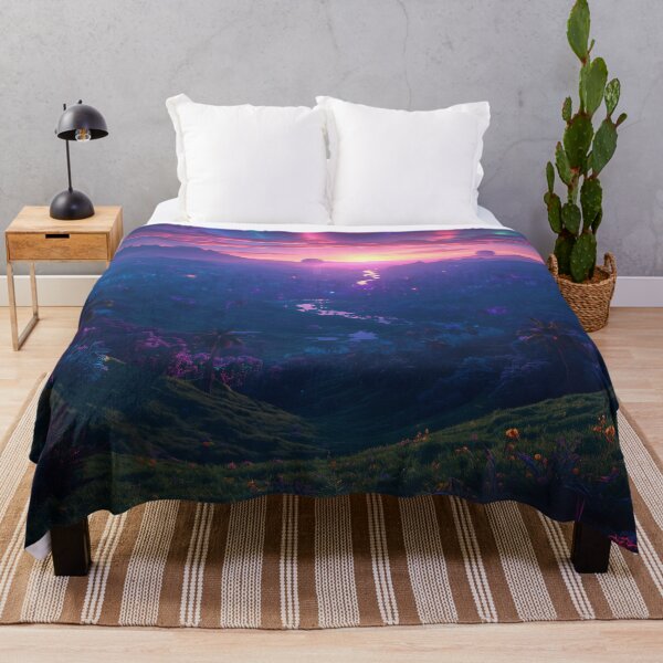 Item preview, Cosmic Twilight Jungle Alien Landscape designed and sold by Luminous Wilds.