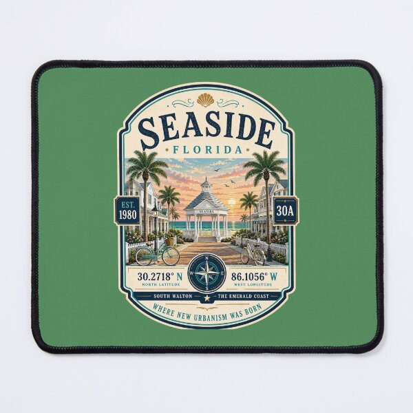 Item preview, Seaside Florida Badge | Scenic Highway 30A Retro Coastal Travel Emblem designed and sold by piketo.
