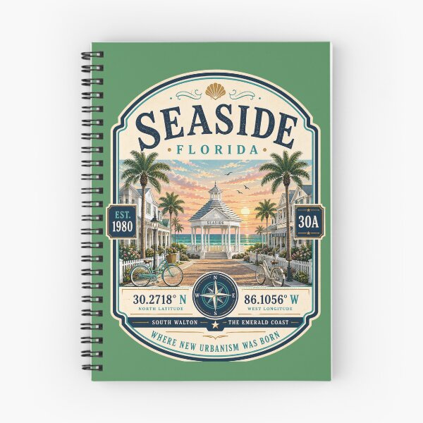 Item preview, Seaside Florida Badge | Scenic Highway 30A Retro Coastal Travel Emblem designed and sold by piketo.