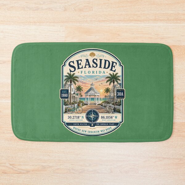 Item preview, Seaside Florida Badge | Scenic Highway 30A Retro Coastal Travel Emblem designed and sold by piketo.