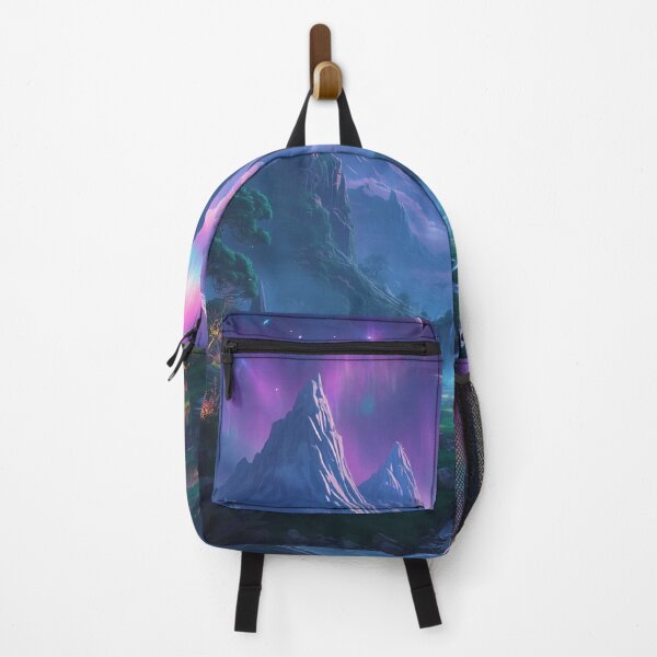 Item preview, Living Aurora Mountain Alien Fantasy Landscape designed and sold by Luminous Wilds.