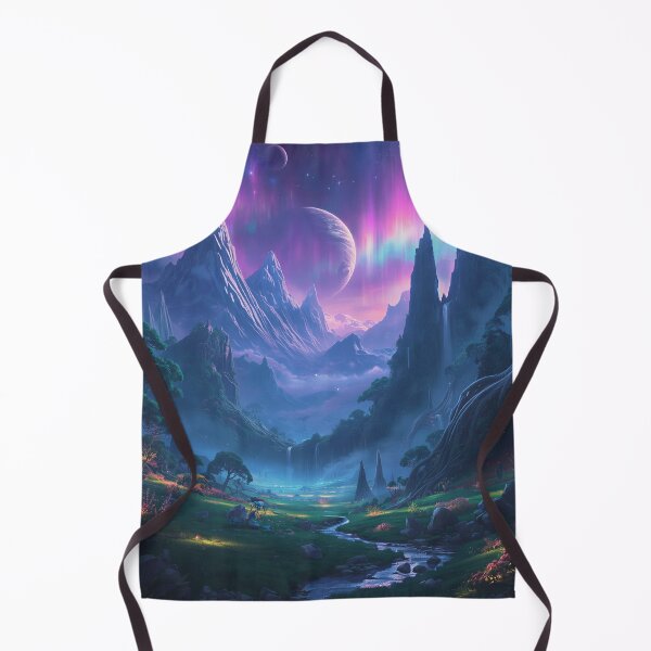Item preview, Living Aurora Mountain Alien Fantasy Landscape designed and sold by Luminous Wilds.