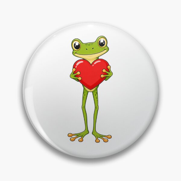 Item preview, Cute Frog Holding a Heart designed and sold by Myra365Art.
