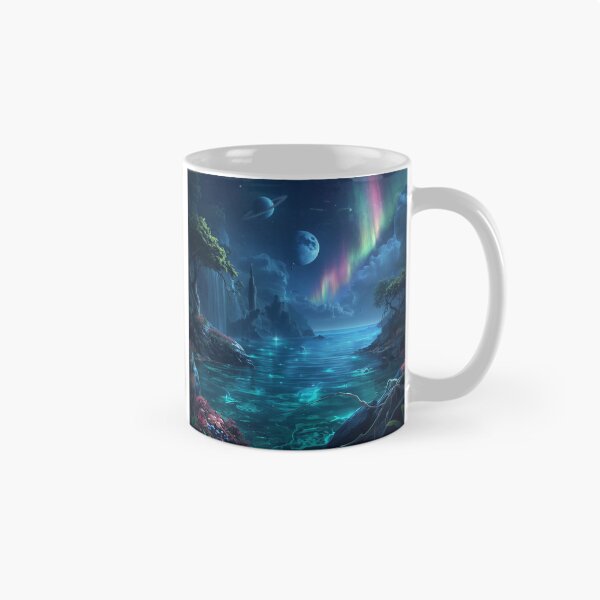 Item preview, Deep Ocean Moon Alien Forest Landscape designed and sold by Luminous Wilds.